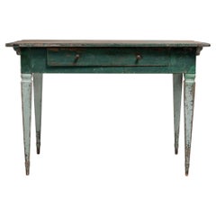 18th Century Swedish Gustavian Green Pine Desk