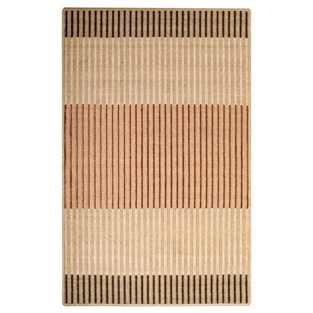 White / Sand Natural Fiber/ Copper Handcrafted Area Rug 9'2"x13'1" by Tapistelar For Sale