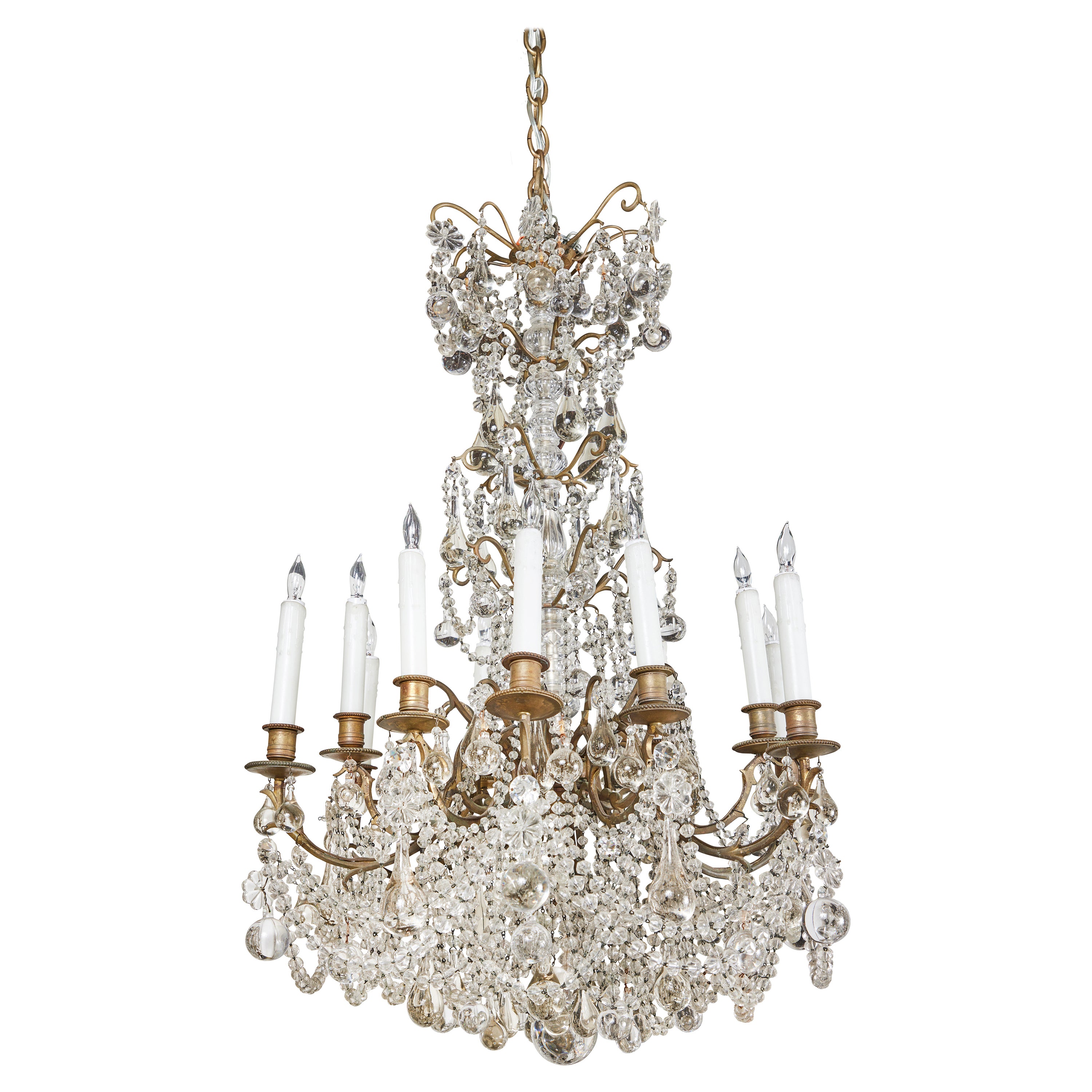 c. 1920, Italian, Crystal Chandelier For Sale