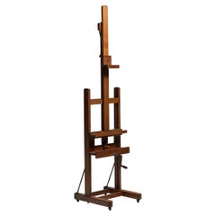 Oak Studio Easel, France, Circa 1900