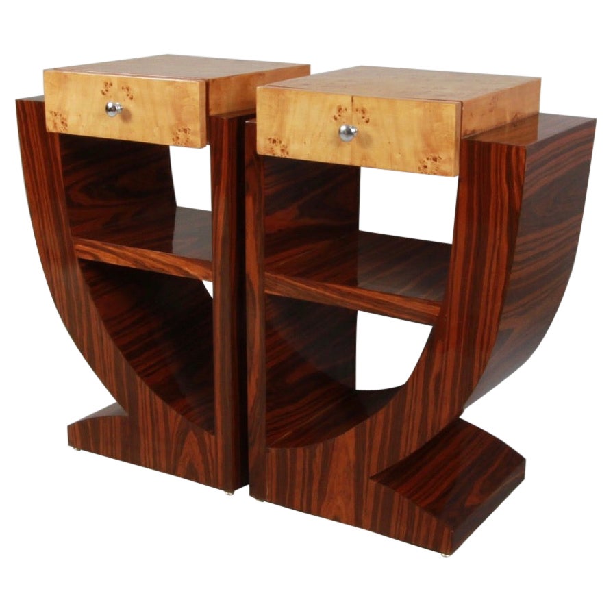 Art Deco Rosewood and Burl End Tables For Sale at 1stDibs art deco end