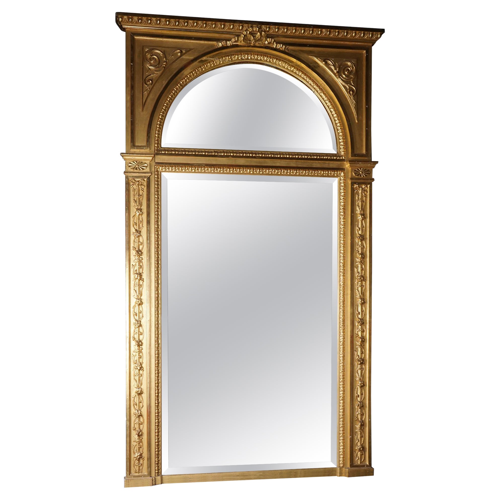 Fine Water Gilt Mirror in the Louis XVI Style