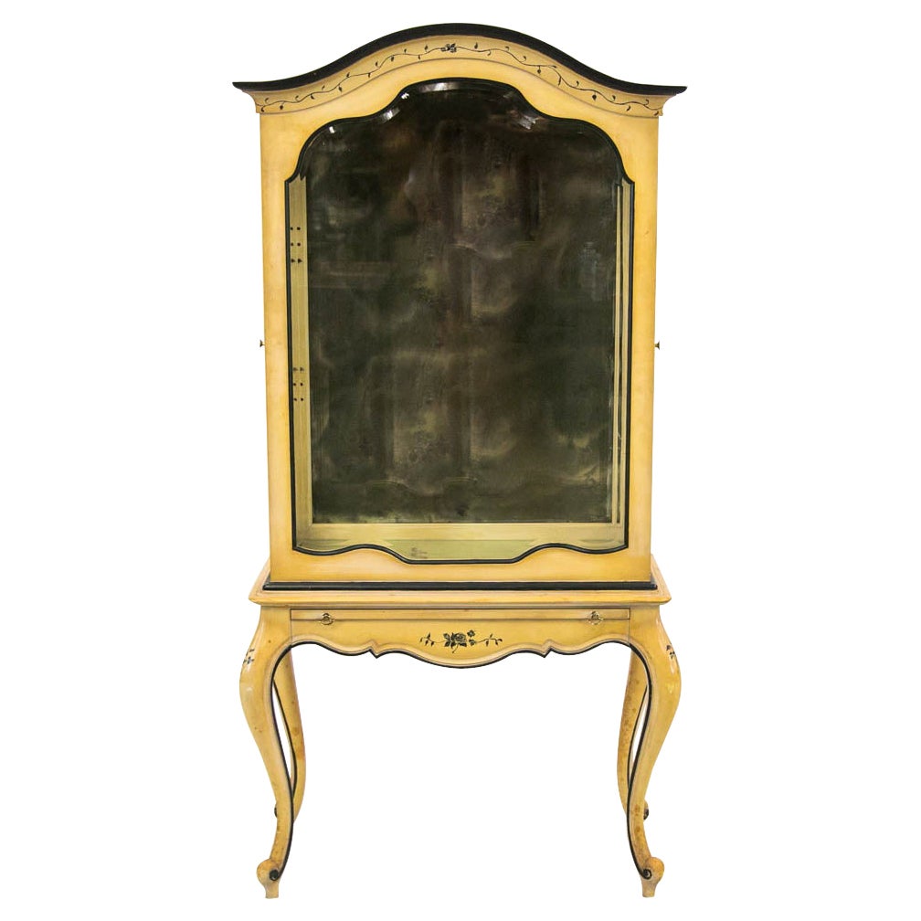 Painted French Display Cabinet For Sale