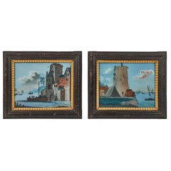 17th Century Reverse Glass Paintings