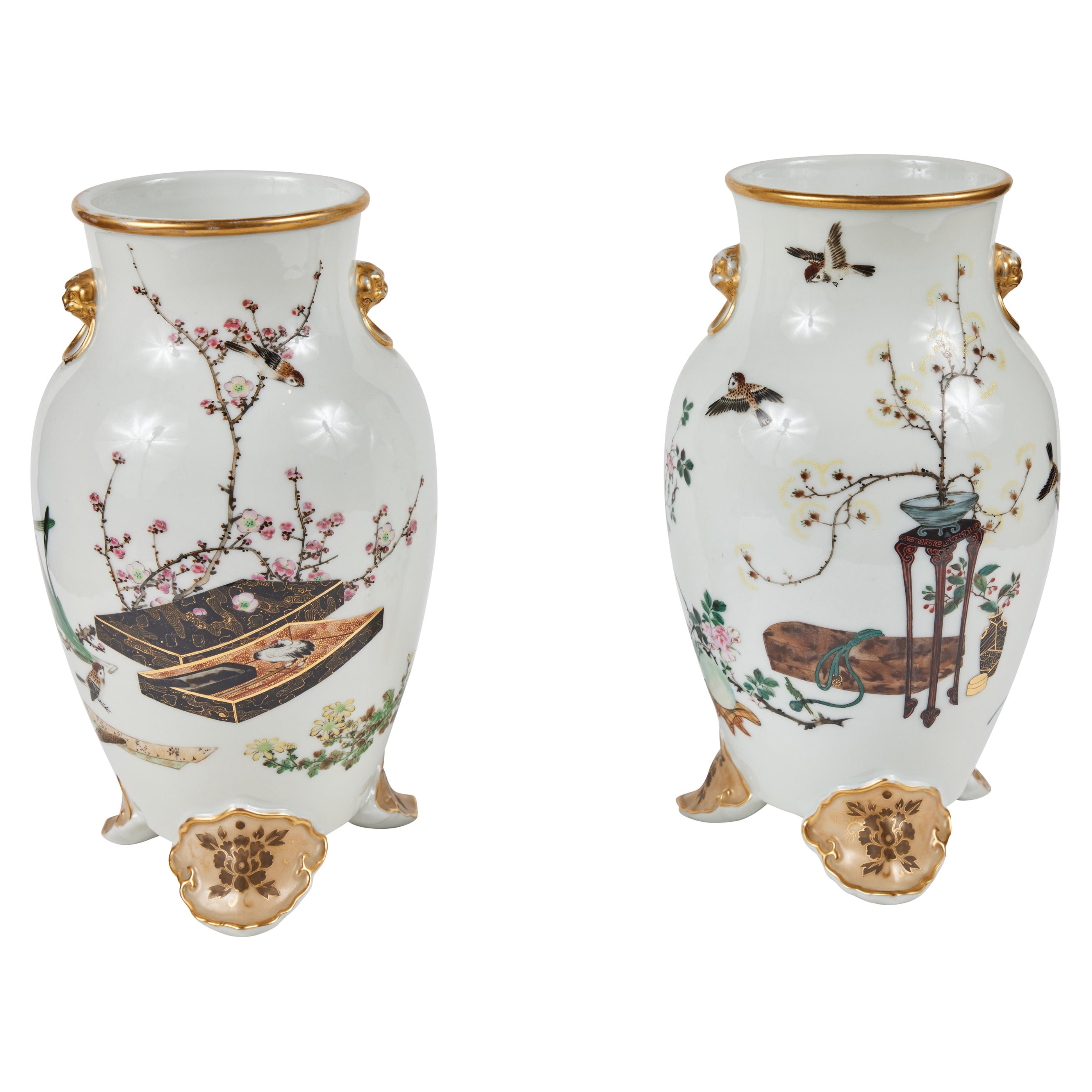 Meiji Period Porcelain Vases