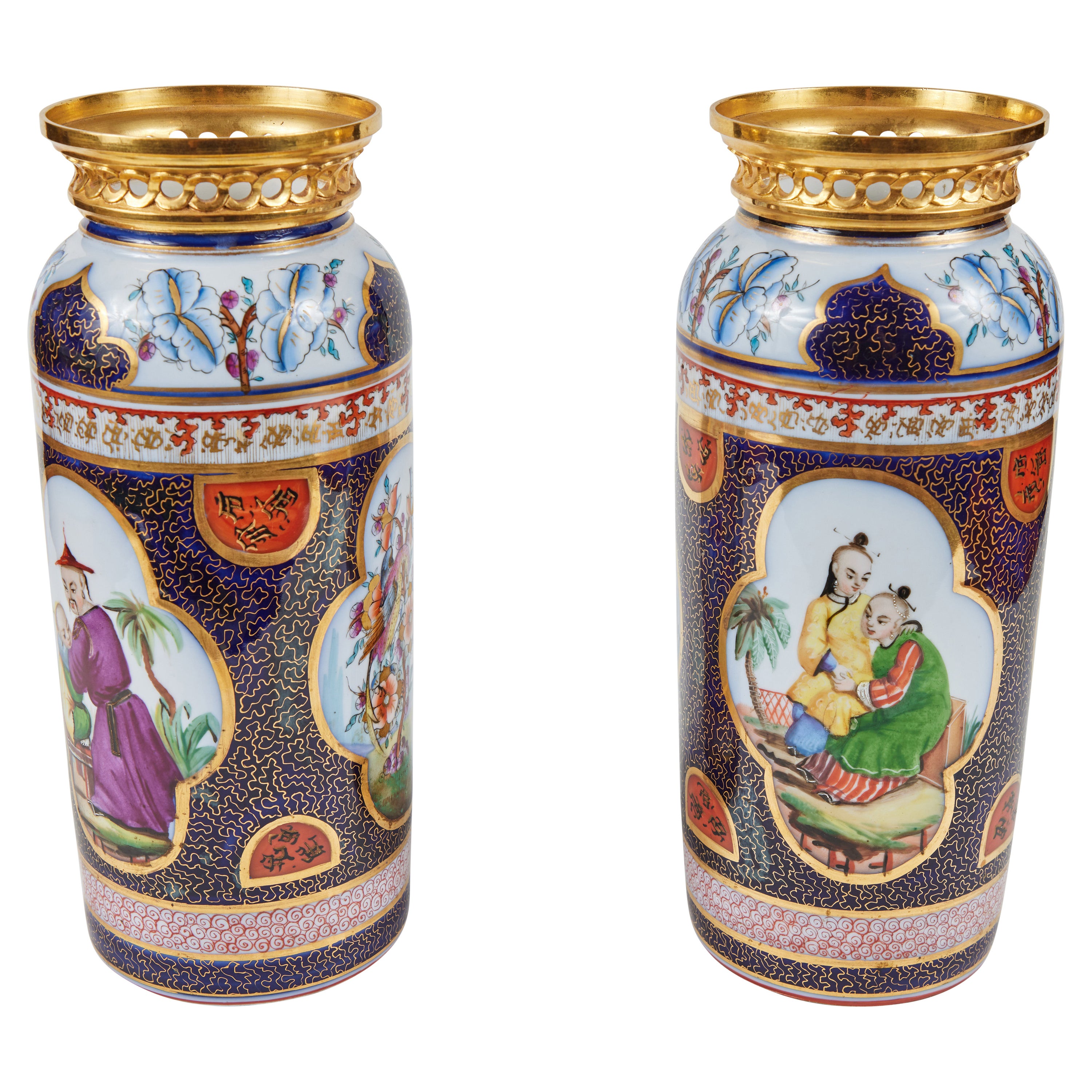 19th Century, Chinoiserie Vases