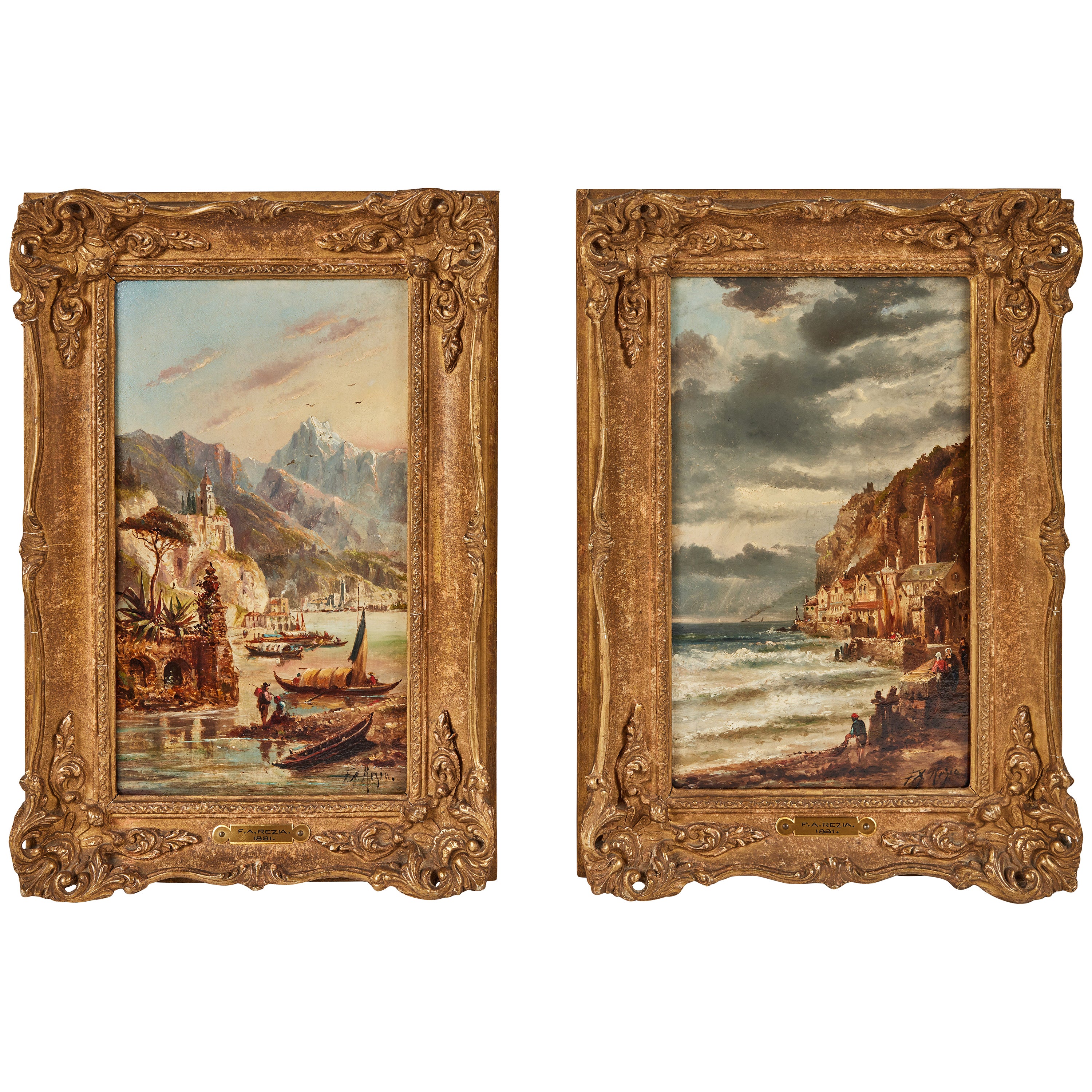 1880's, Italian Oil Paintings