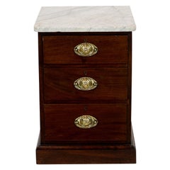 English Marble Top Three Drawer Chest