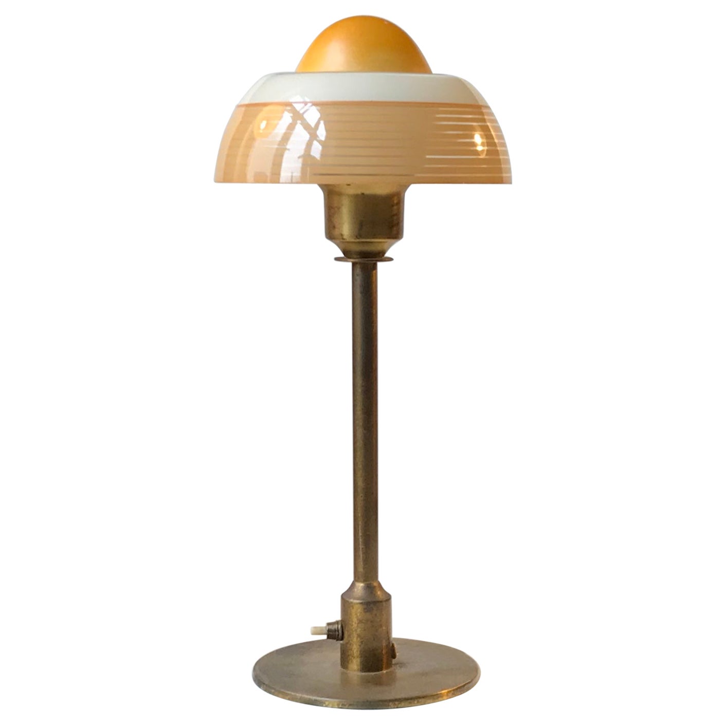Fog & Morup Art Deco Table Lamp 'The Fried Egg', 1930s