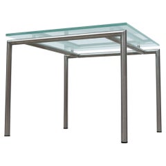 Martin Visser Frosted Glass and Chrome Side Table