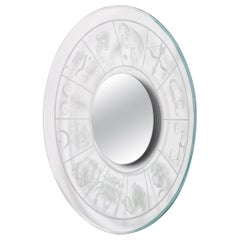 Used Italian Glass Zodiac Mirror