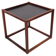 Mid Century Rosewood Cube End Side Table