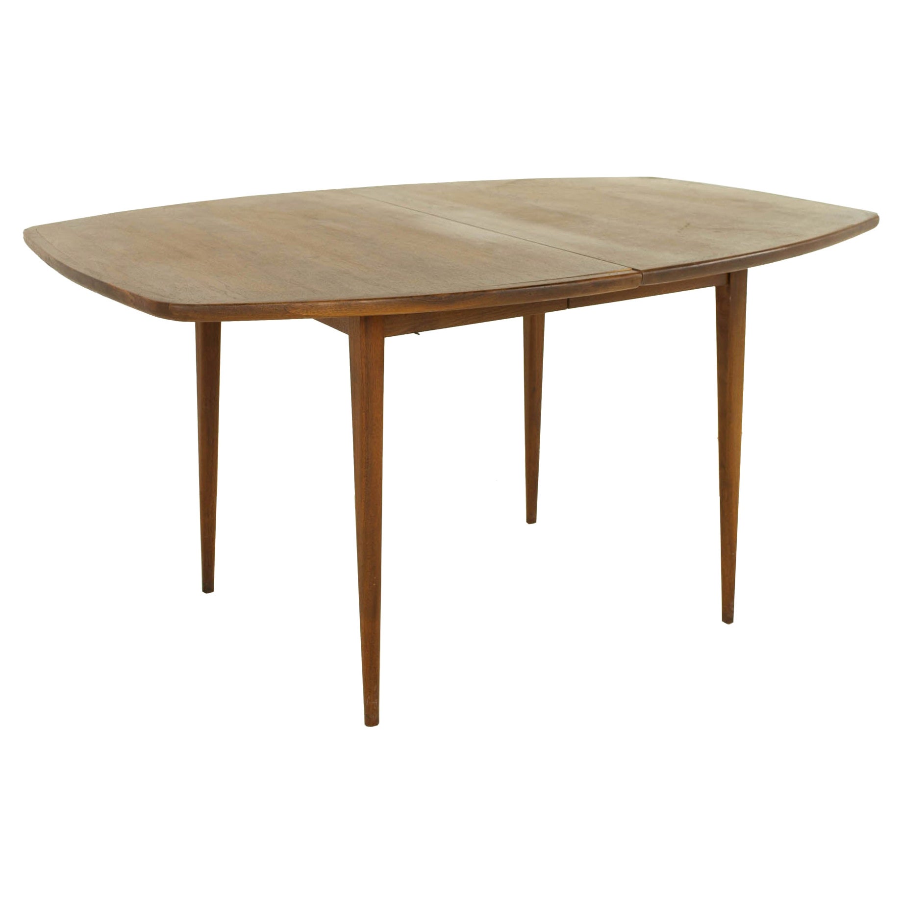 Dillingham Mid Century Surfboard Walnut Dining Table  For Sale