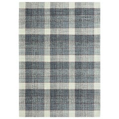 Hand Loom Technique Cuadros Small Rug in Gray Rust Color by GAN
