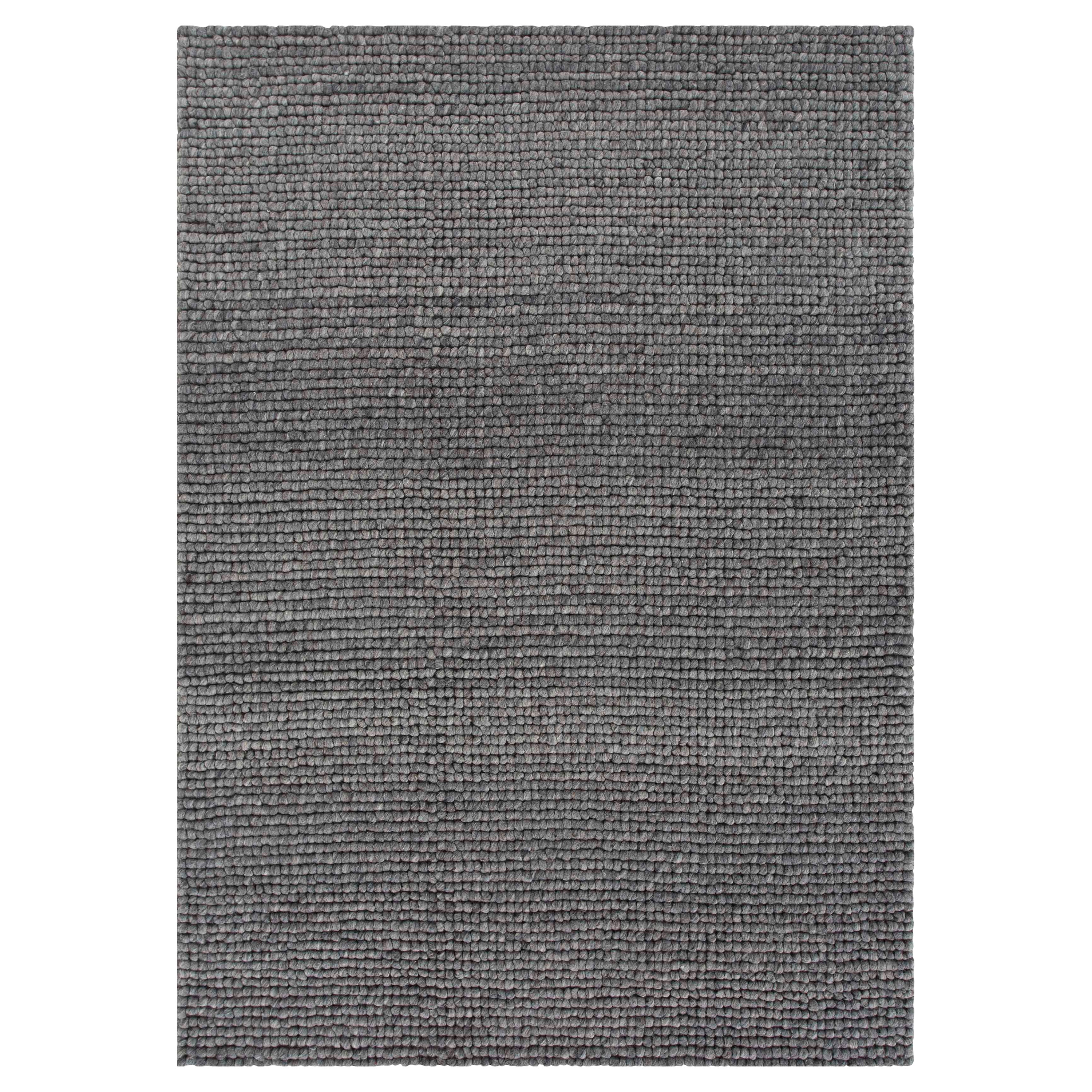 Petit tapis à capuche technique de tissage à la main de couleur grise par GAN