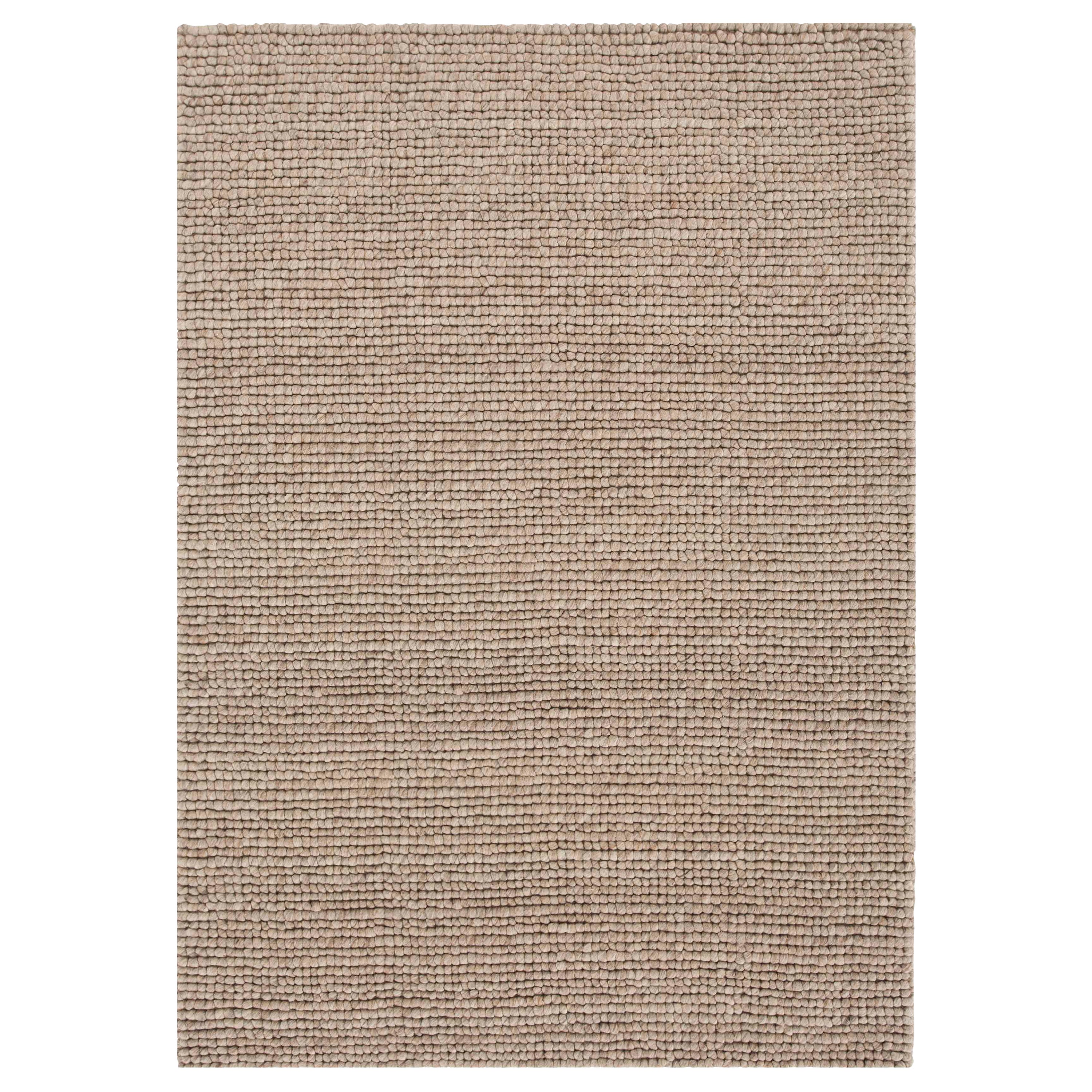 Grand tapis à capuche technique de tissage à la main en couleur beige par GAN