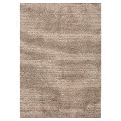 Grand tapis à capuche technique de tissage à la main en couleur beige par GAN