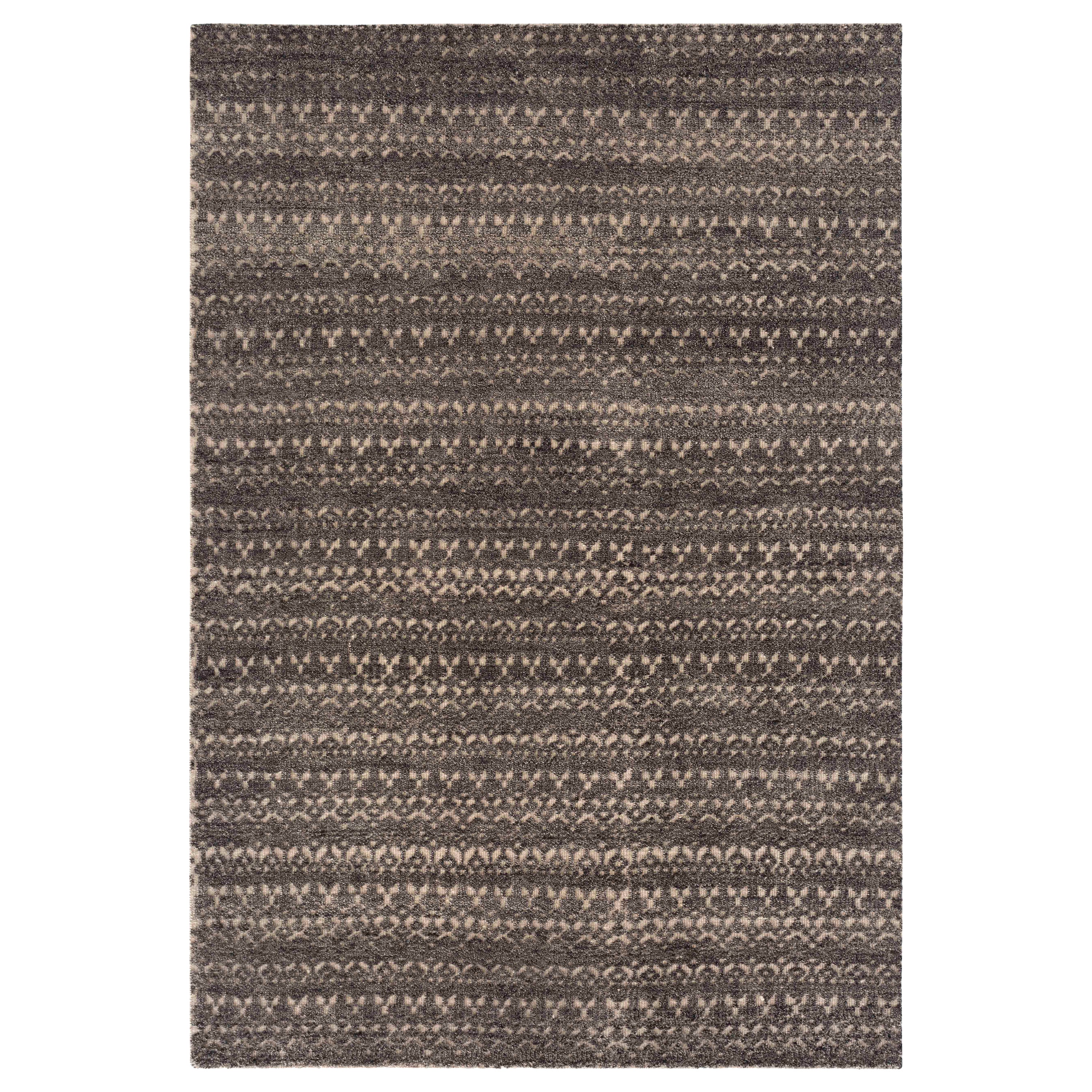 Grand tapis Cirus en laine gris noué à la main par GAN