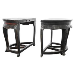 1920s Chinese Wooden Tables, a Pair