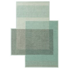 GAN Spaces Canevas Geo Rug in Green by Charlotte Lancelot