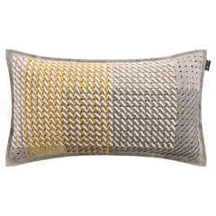 GAN Spaces Canevas Geo Large Pillow in Grey by Charlotte Lancelot