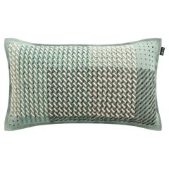 GAN Spaces Canevas Geo Large Pillow in Green by Charlotte Lancelot
