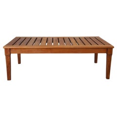 Used Restoration Hardware Indoor Outdoor Slatted Patio Coffee Cocktail Table