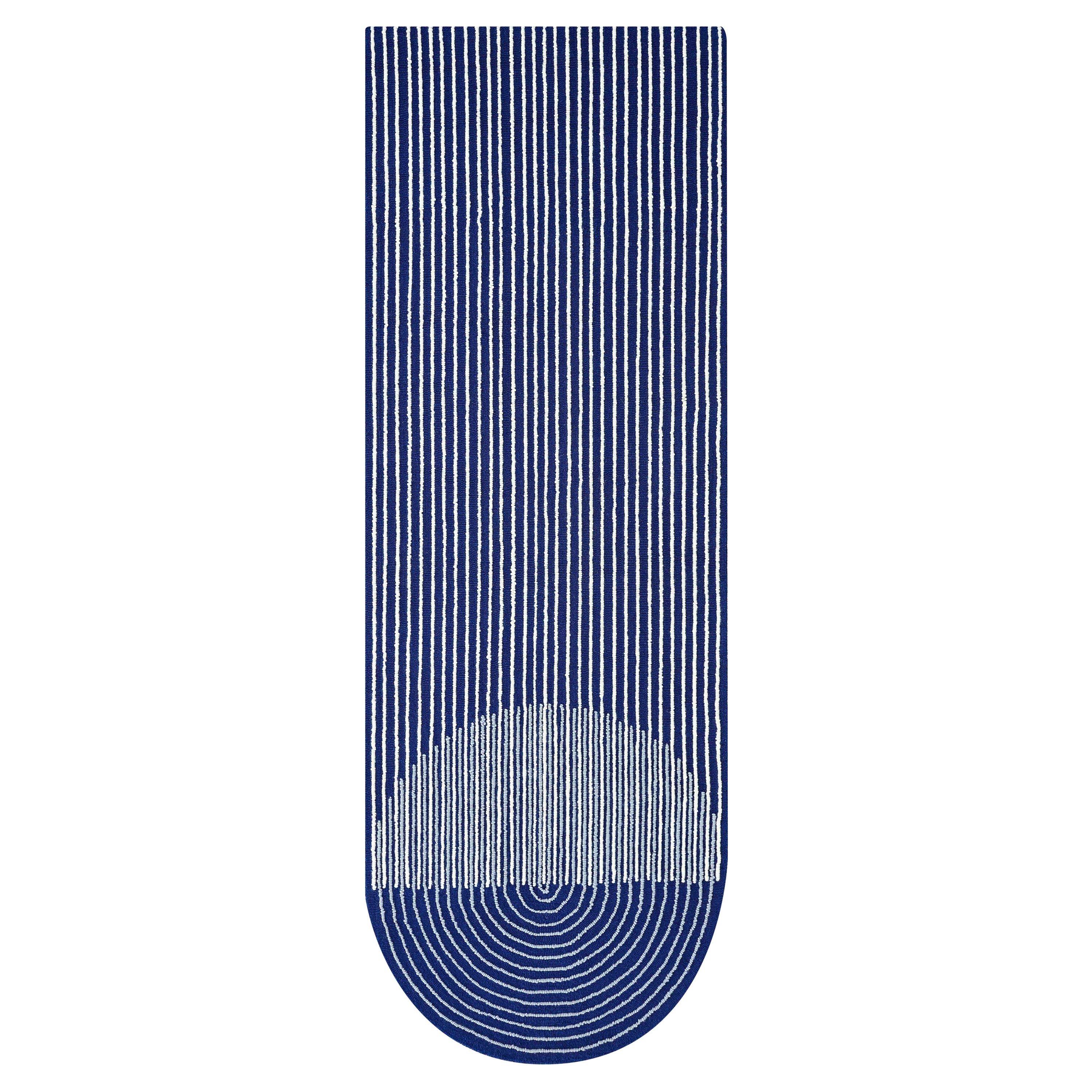 GAN Ply Small Wool Rug in Blue by MUT Design