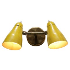 Double Wall Lamp French 50's Brass Vintage Design Pierre Guariche's Style