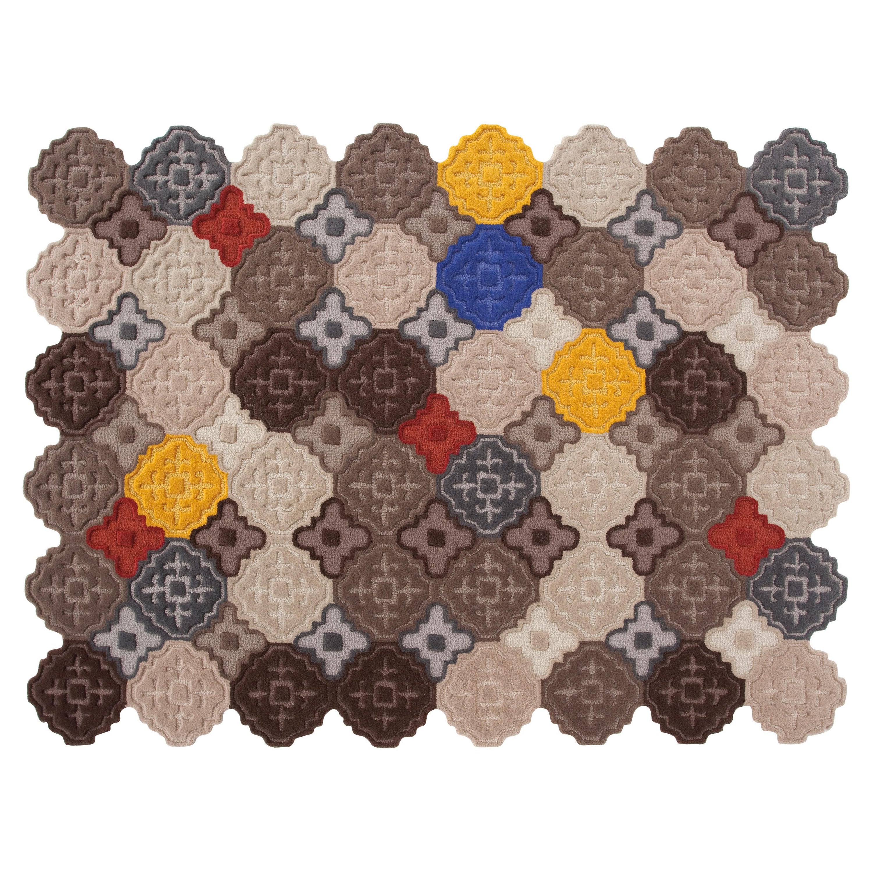 GAN Hidra Large Wool Rug in Multi-Color by Jose A. Gandía and Blasco For Sale