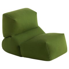 GAN Rugs Grapy Soft Seat Cotton Lounge Chair in Green by Kensaku Oshiro