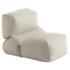 GAN Rugs Grapy Soft Seat Cotton Lounge Chair in Grey by Kensaku Oshiro