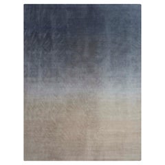 Hand Knotted Degradé Large Wool Rug in Beige-Gray by Patricia Urquiola