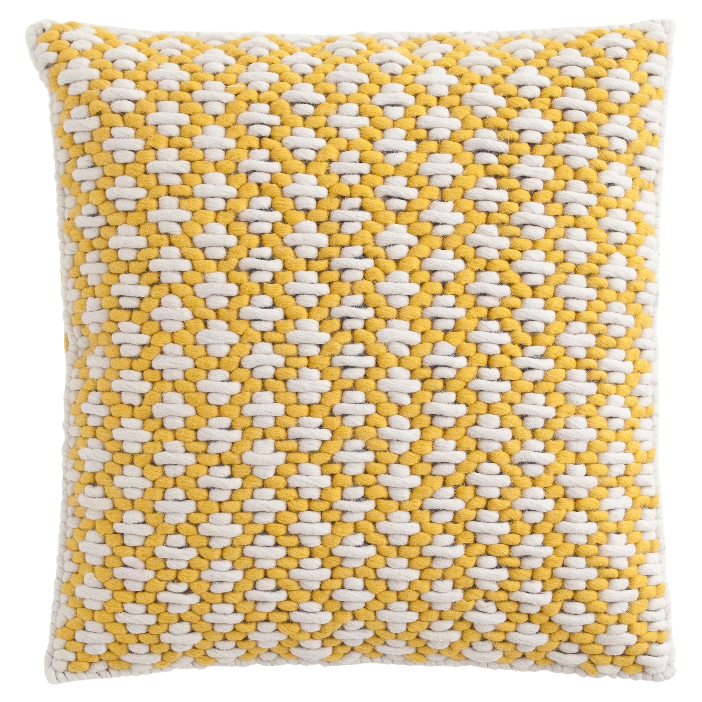 GAN Spaces Silaï Pillow in Yellow-Yellow by Charlotte Lancelot For Sale