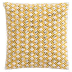 GAN Spaces Silaï Pillow in Yellow-Yellow by Charlotte Lancelot