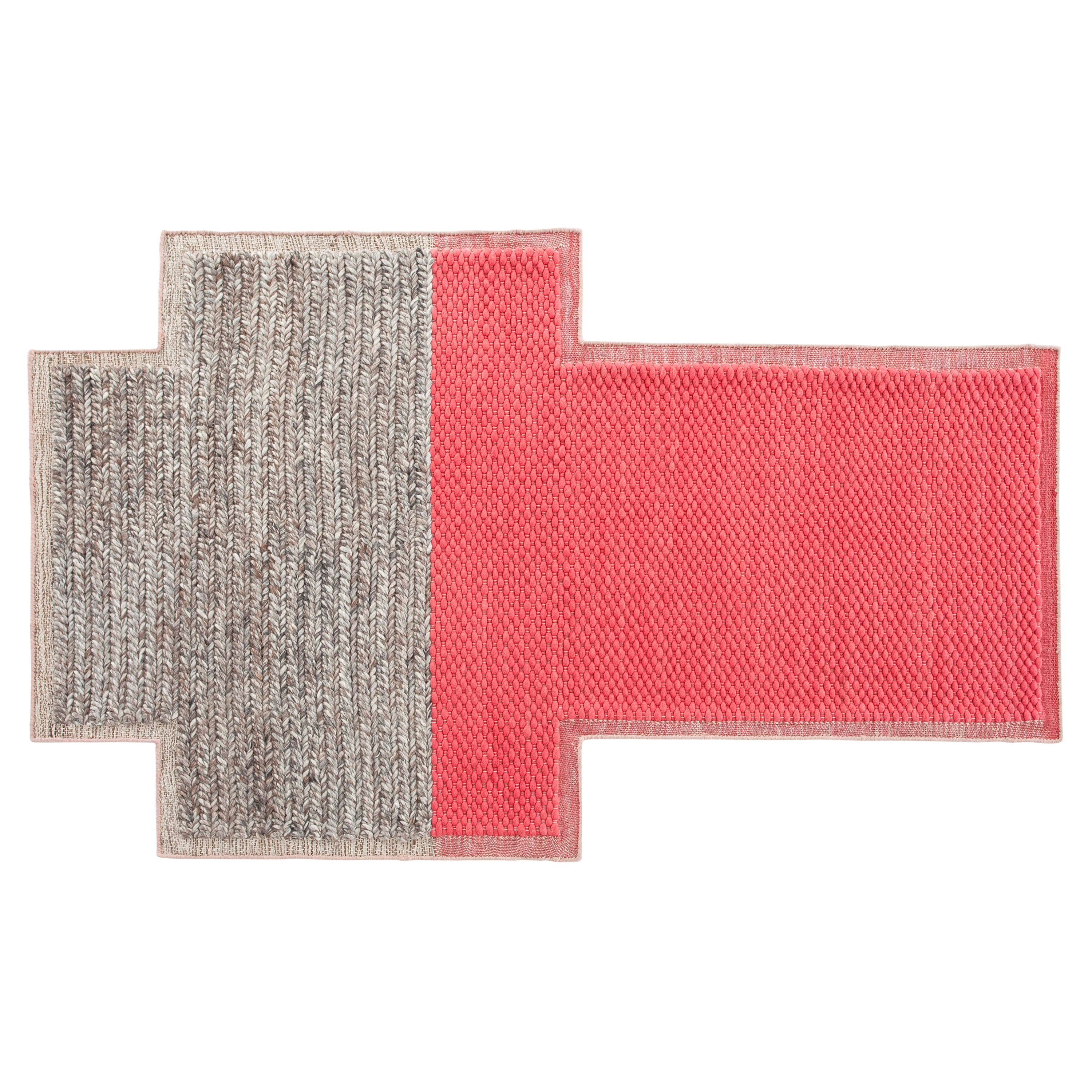 GAN Mangas Space Small Rectangular Rug Plait in Coral by Patricia Urquiola