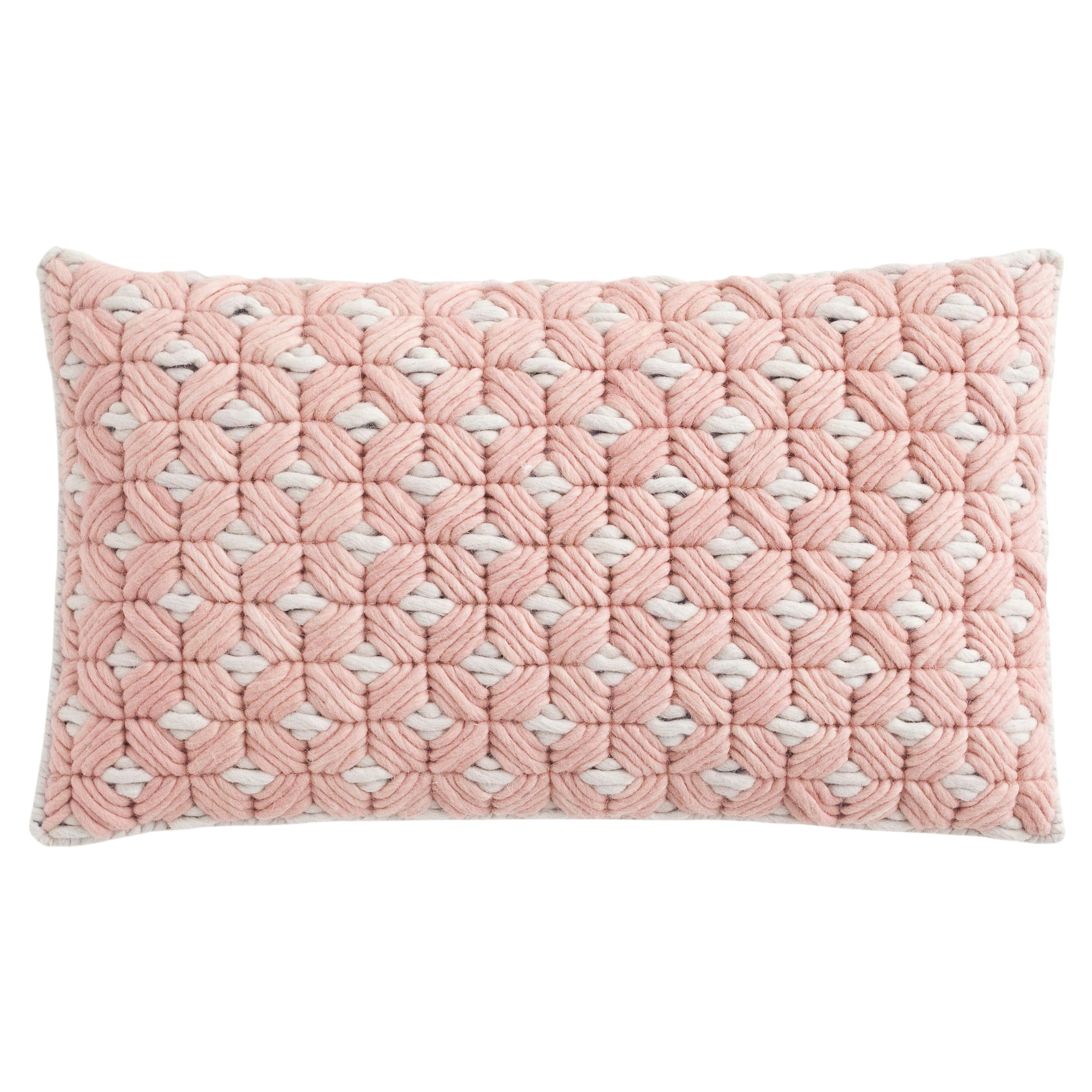 GAN Spaces Silaï Pillow in Rose-Light Grey by Charlotte Lancelot For Sale