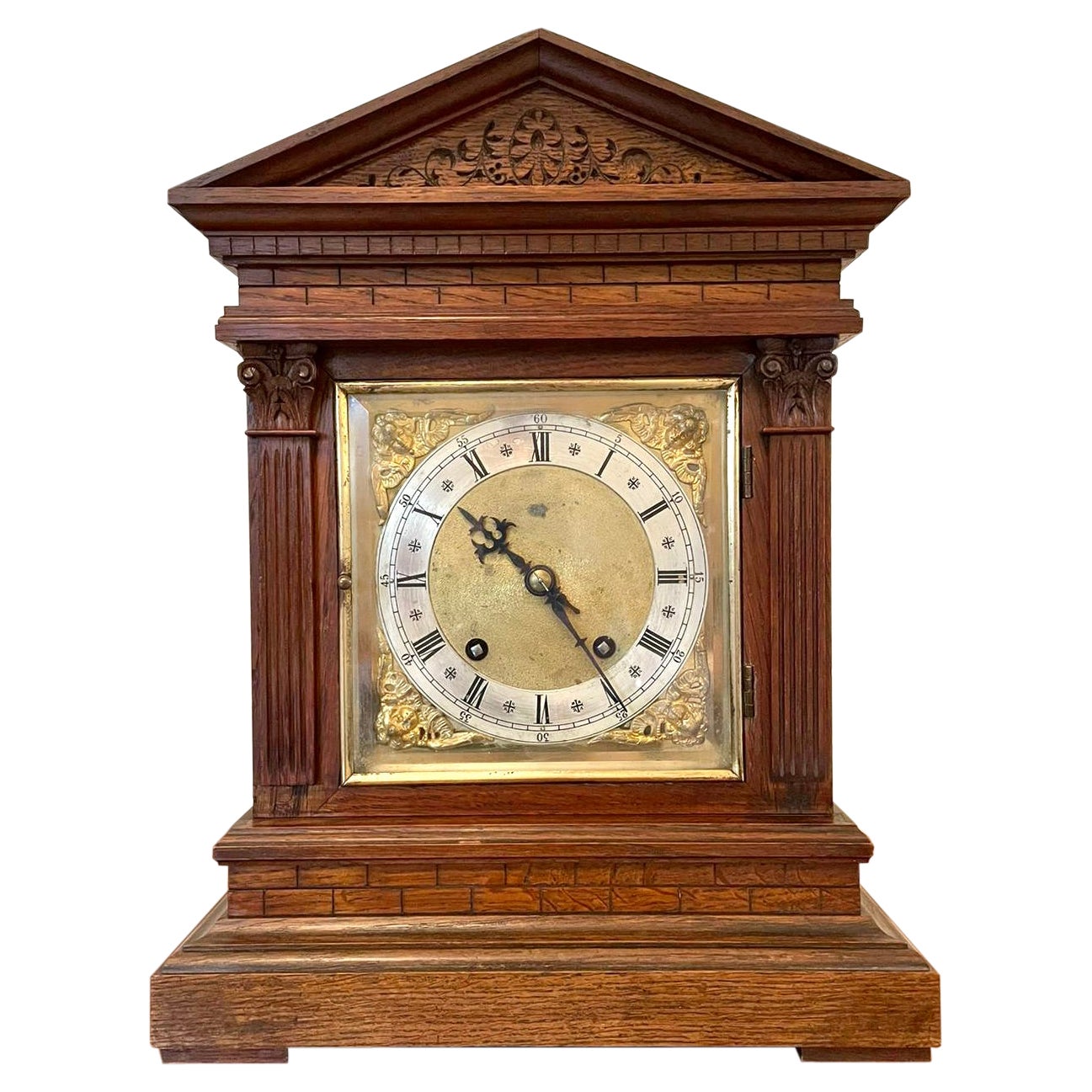 Light Oak Mantel Clock For Sale at 1stDibs