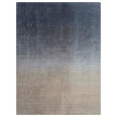 Hand Knotted Degradé Small Wool Rug in Beige-Gray by Patricia Urquiola