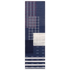 Grand tapis GAN Spaces Lan en indigo de Neri&Hu