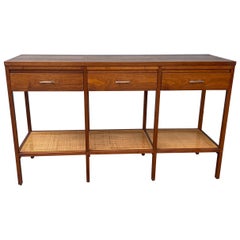 Retro Stunning Rosewood and Cane Console Table, Paul McCobb for Lane / Delineator