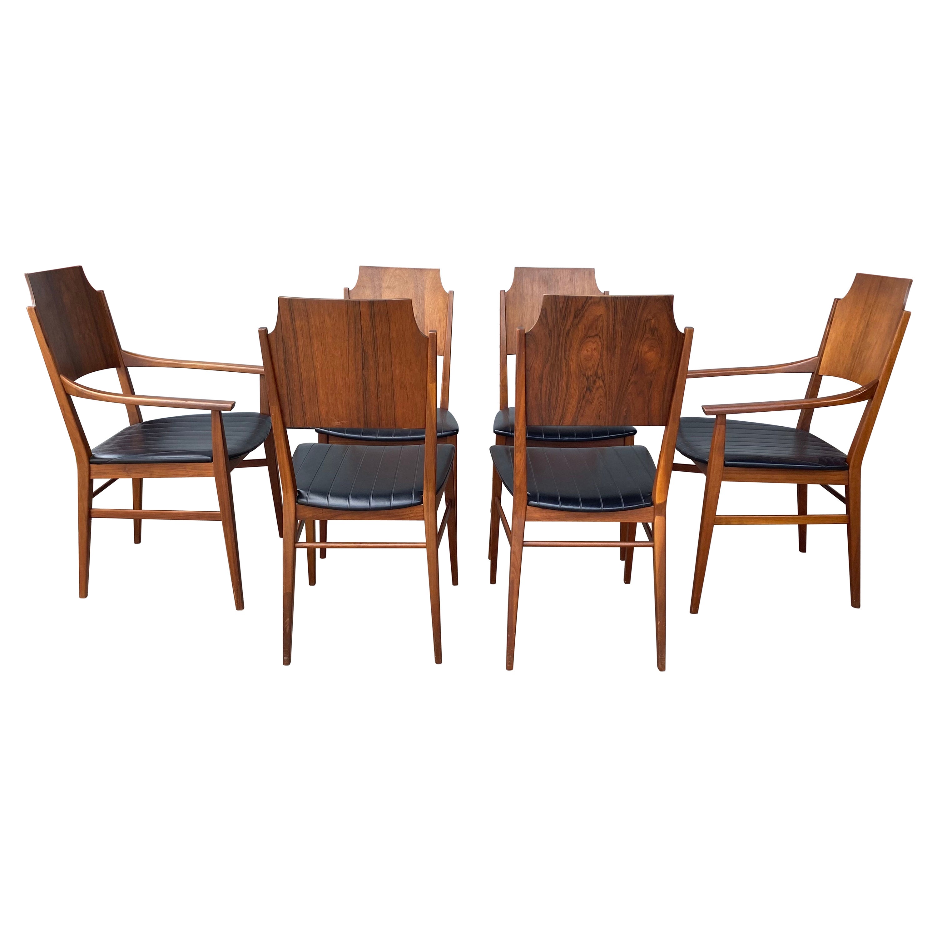 Set 6 Rosewood Dining Chairs, Paul McCobb, Delineator For Sale