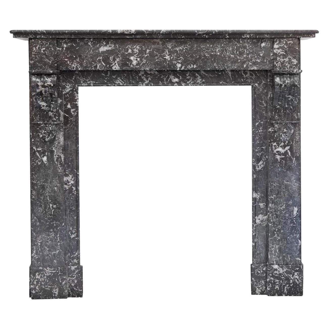 19th Century Louis Phillipe Style Anne's Marble Fireplace Mantel For Sale