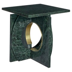 Neptuno Side Table, Green Marble by ATRA