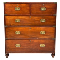 Irish Regency Mahogany Campaign Chest