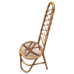 Mid-Century Modern Bamboo and Rattan Chair on the French Riviera, 1960s