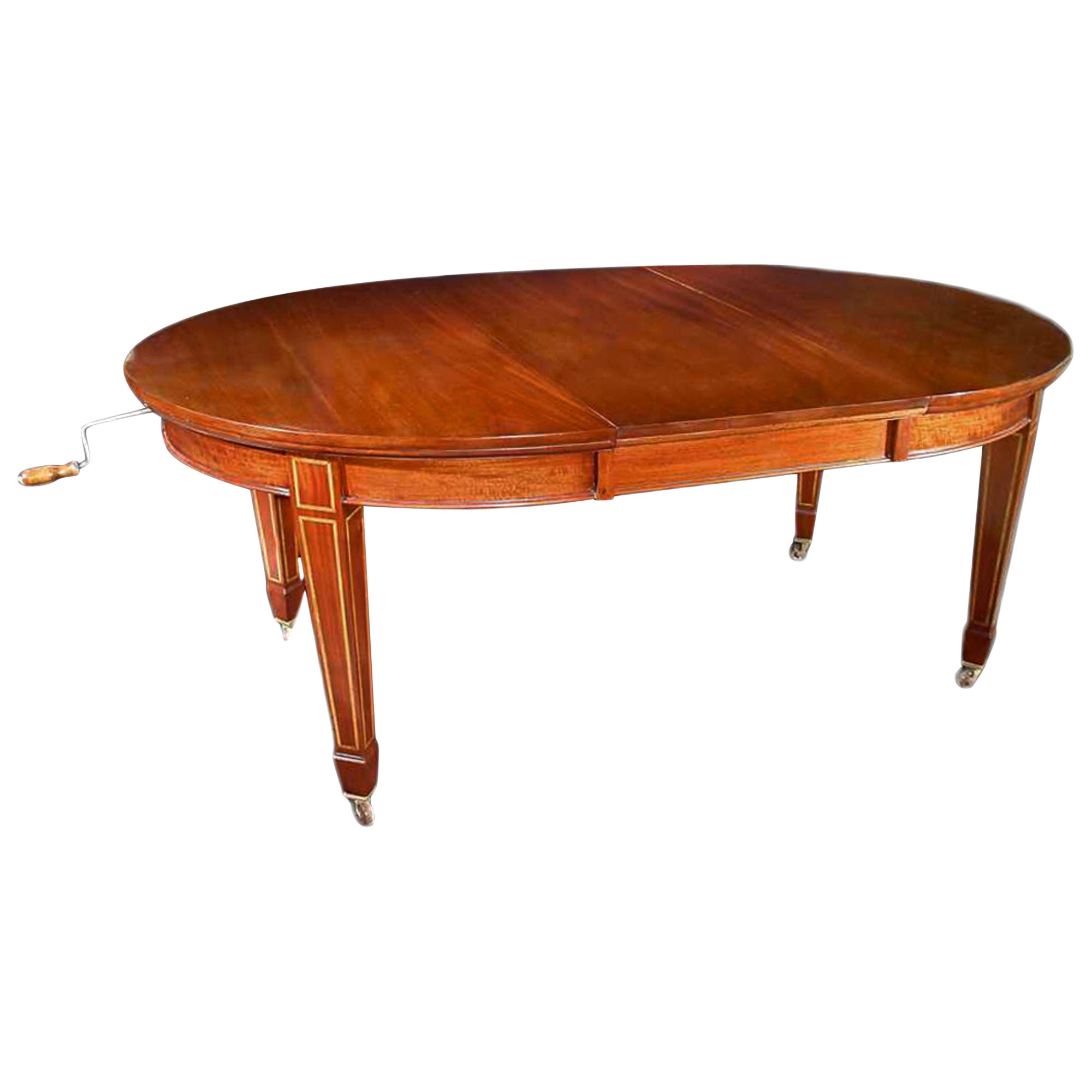 English 19th Century Edwardian St. Mahogany Dining Table, circa 1880