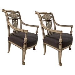 Pair Decoratively Carved Side Chairs, Russia, 19th Century