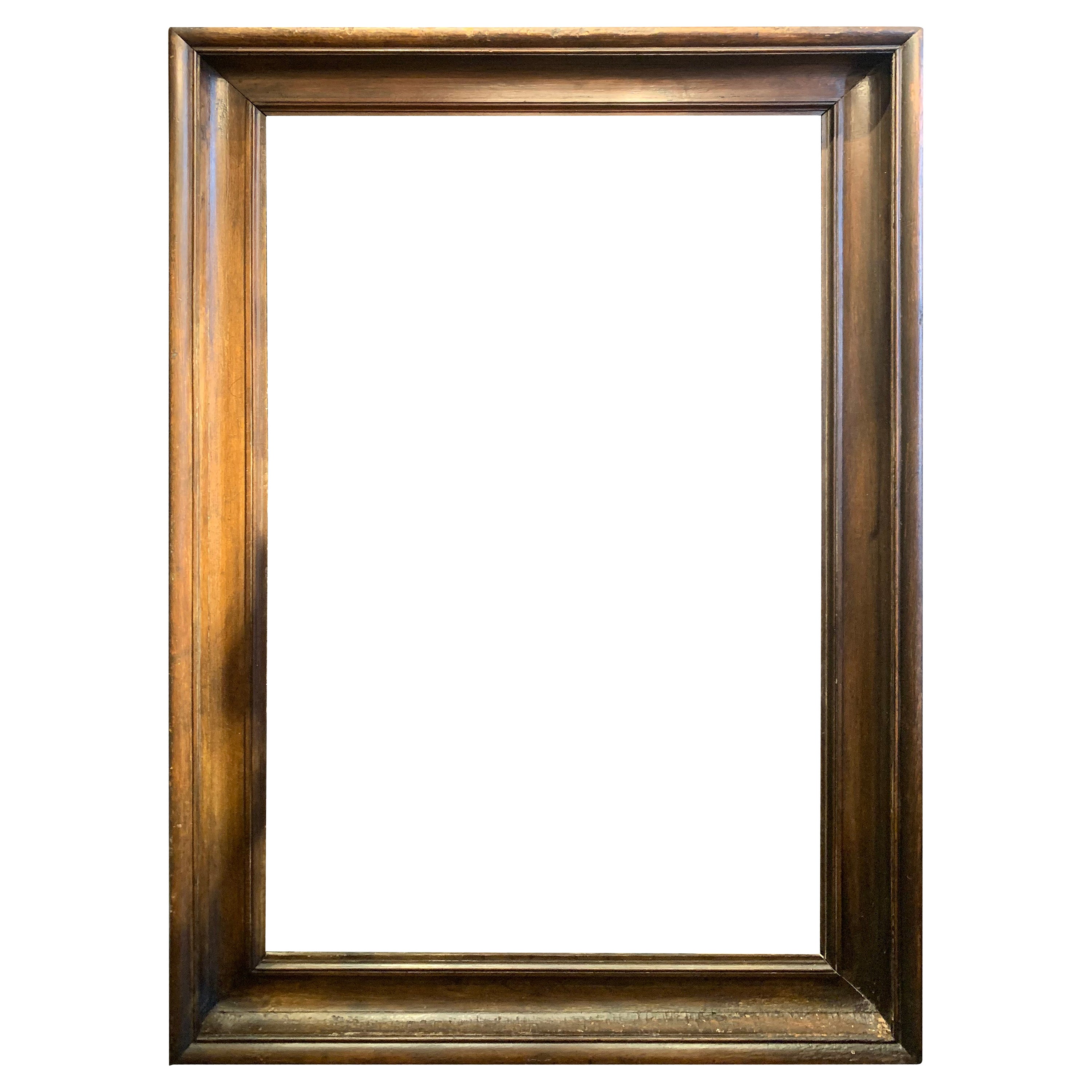 Extra Large Brown Walnut Wood Frame, France, 19th Century