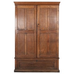 Large English Oak Haberdashery Collectors Cabinet
